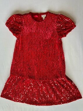 Hatley Red Sequin Party Dress (Size 10)